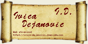 Ivica Dejanović vizit kartica